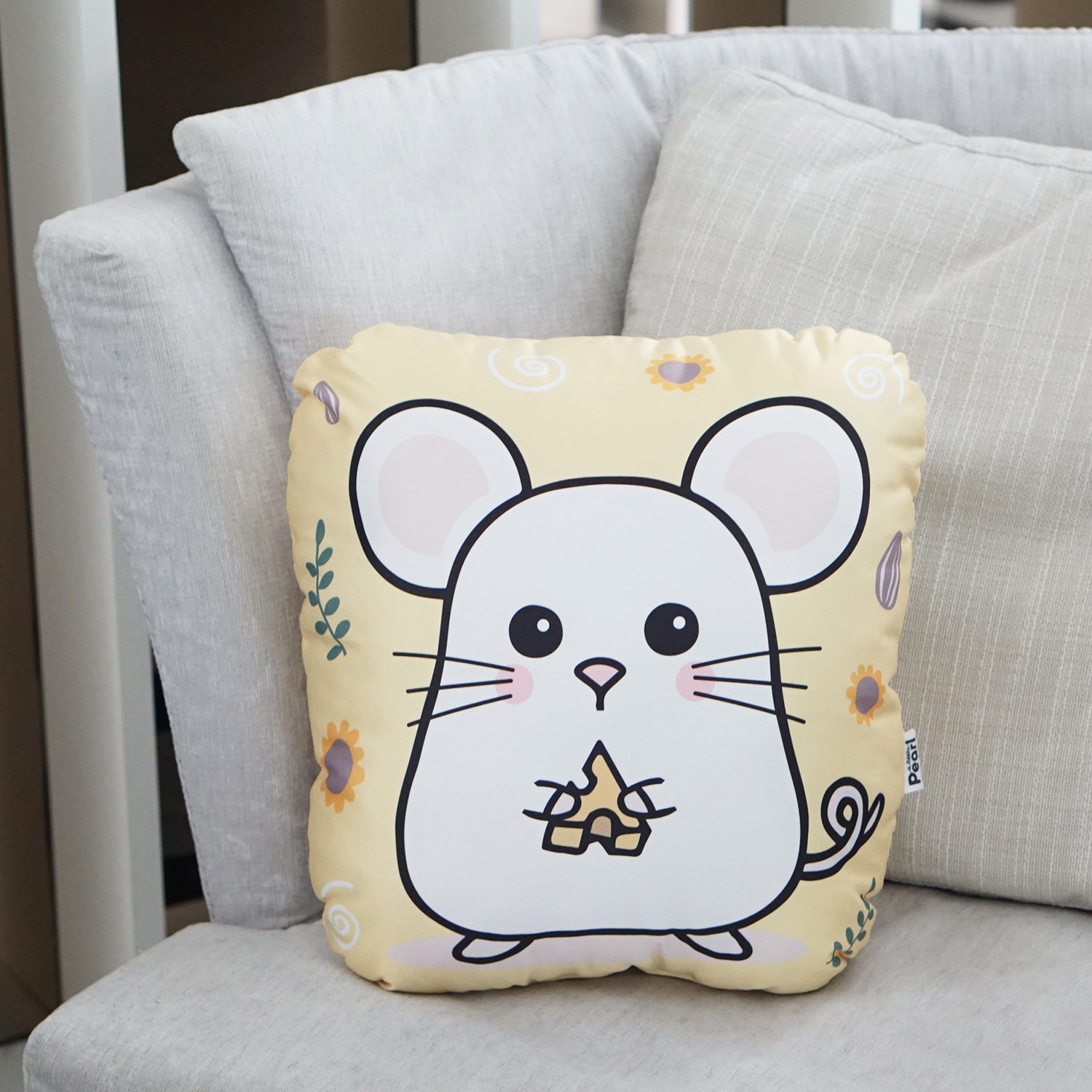 หมอนของขวัญพร้อมส่ง Baby Mouse - Yellow