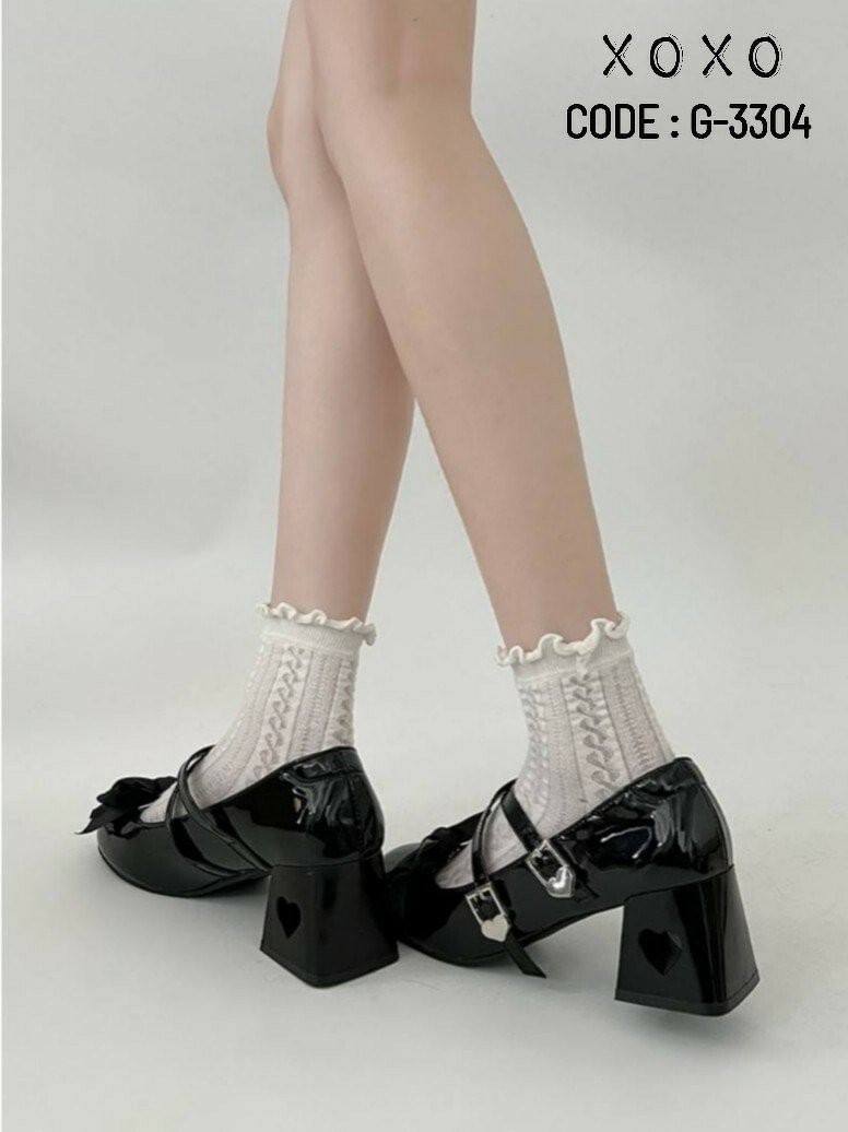 รองเท้าคัทชูสไตล์โลลิ (สีชมพู)