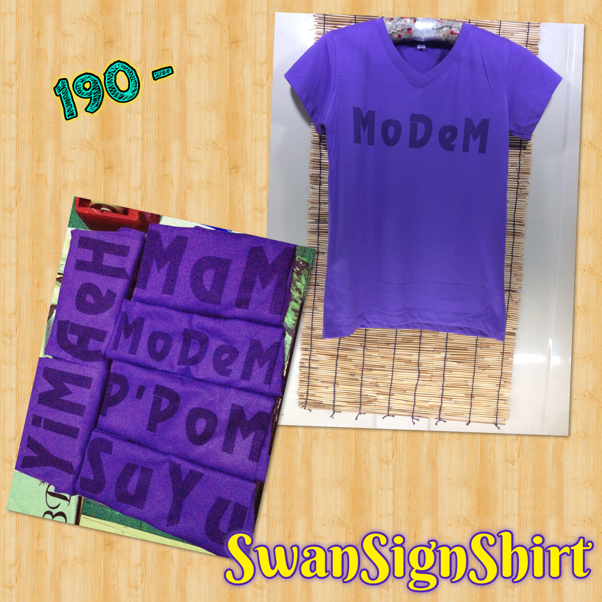 เสื้อยืด สีม่วง สกรีนชื่อ