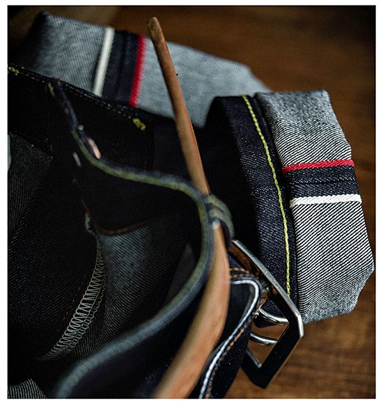 001063 กางเกงยีนส์ Maden Japanese retro Selvage Denim 14.5Oz ยีนส์วินเทจ Slim Straight ผ้าริมแดง Size 28-36