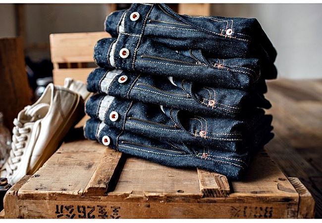 001064 กางเกงยีนส์ Maden American retro Selvage Denim 13Oz ยีนส์วินเทจ Fit Straight ผ้าริมแดง Size 28-34