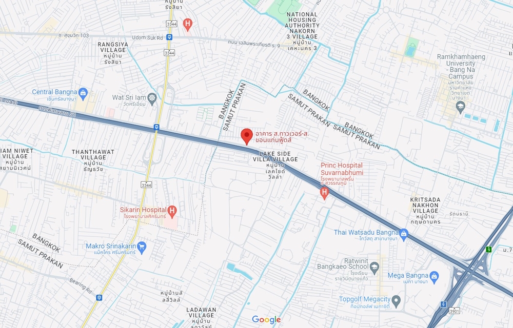 อาคาร ส.ทาวเวอร์ สำนักงานให้เช่าย่านบางนา ติดถนนบางนา-ตราด อ.บางพลี จ.สมุทรปราการ