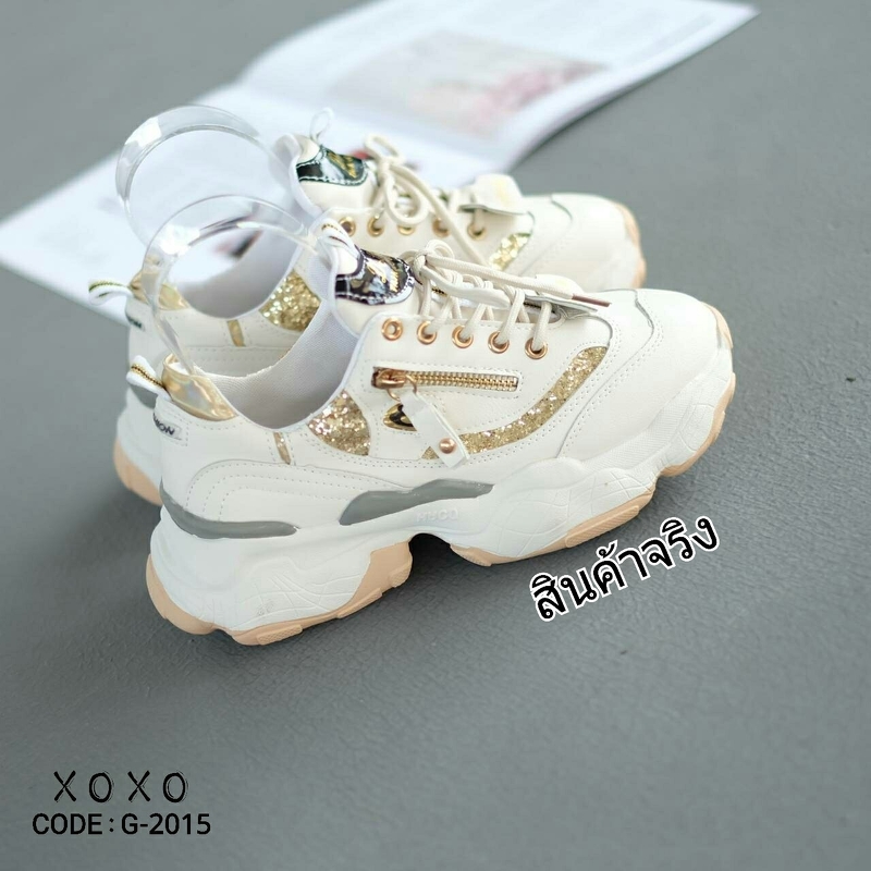 รองเท้าผ้าใบทรงเทย์แต่งซิปข้าง