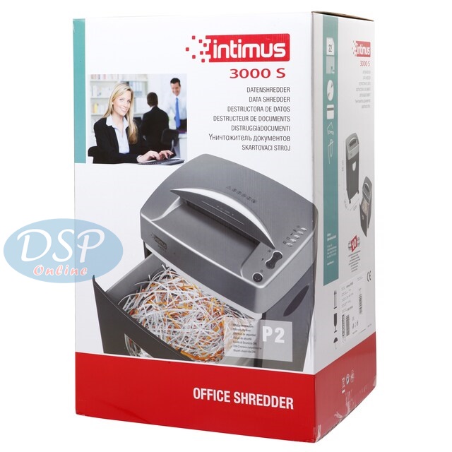 ขายถูก เครื่องทำลายเอกสาร อินติมุส intimus 3000S Strip Cut ตัดเส้นตรง 22 แผ่น (A4 / 70g)