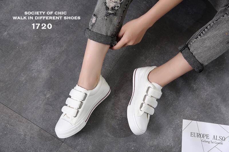 รองเท้าผ้าใบเมจิกเทป Style FILA (สีดำ)