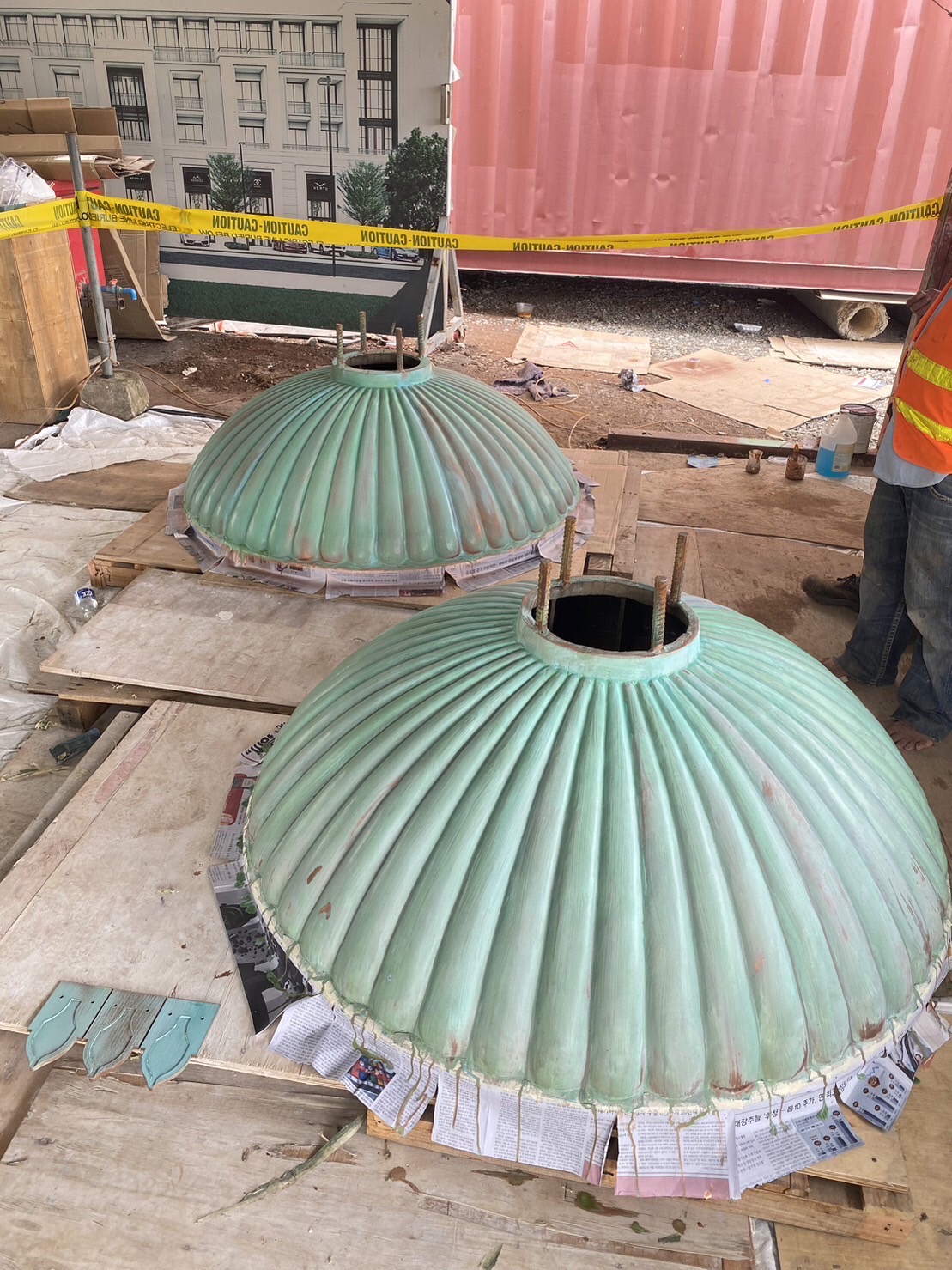 งานทองแดง ทำสีสนิมเขียว