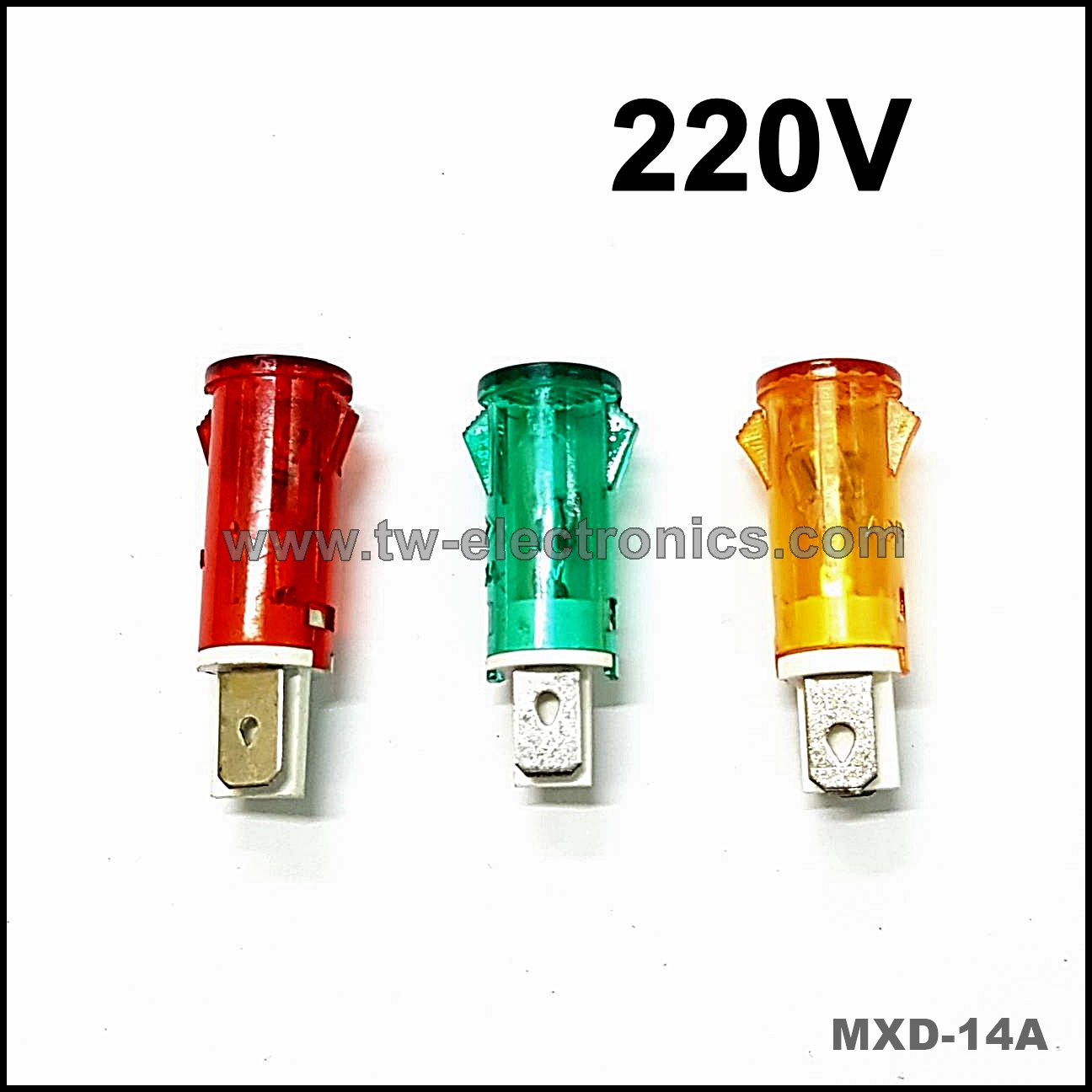 หลอดตู้คอนโทรล 14mm (220V) / MXD-14A Pilot Lamp
