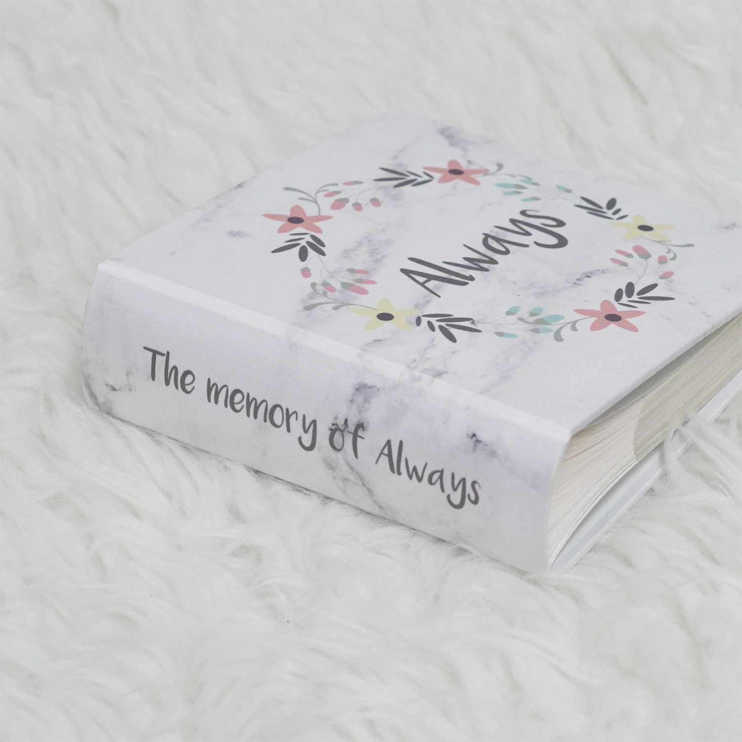 อัลบั้มสั่งทำใส่ชื่อ ลายหินอ่อน - Marble - Floral Frame