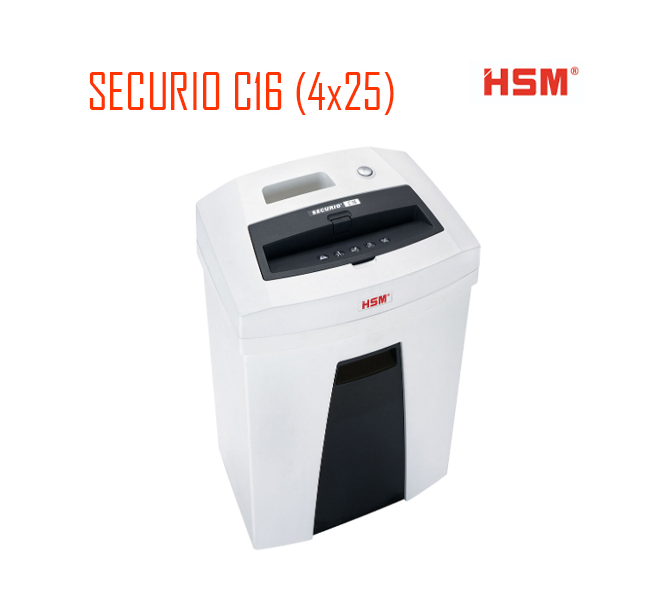 ขายถูก เครื่องทำลายเอกสาร HSM Securio C16 (4x25) 5-6 แผ่น ตัดเป็นชิ้น