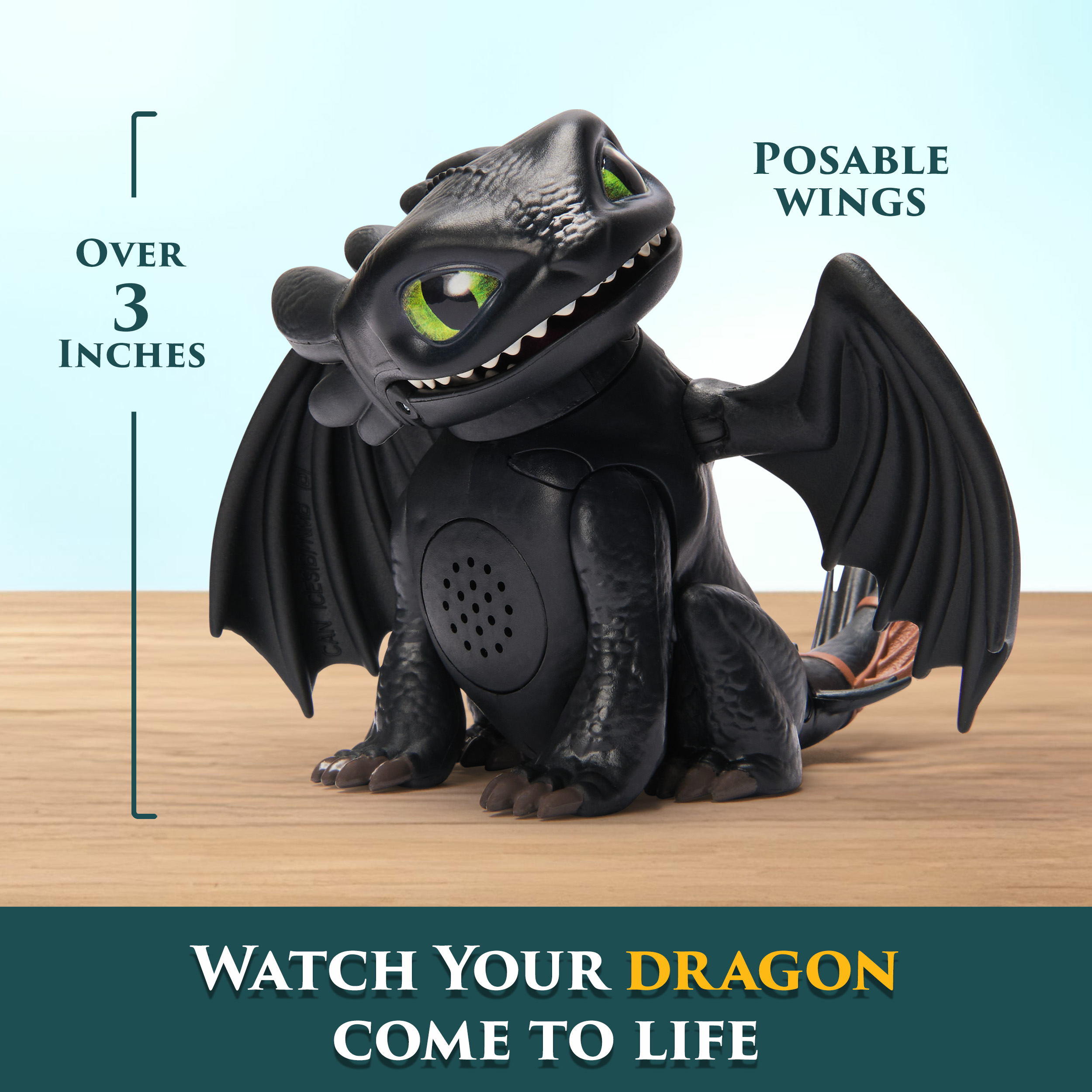 HOW TO TRAIN YOUR DRAGON ROARING MINIS TOOTHLESS โมเดล ของเล่น ฟิกเกอร์ เขี้ยวกุด มีเสียงและคำพูดเด็ดๆ 25 แบบ ลิขสิทธิ์แท้