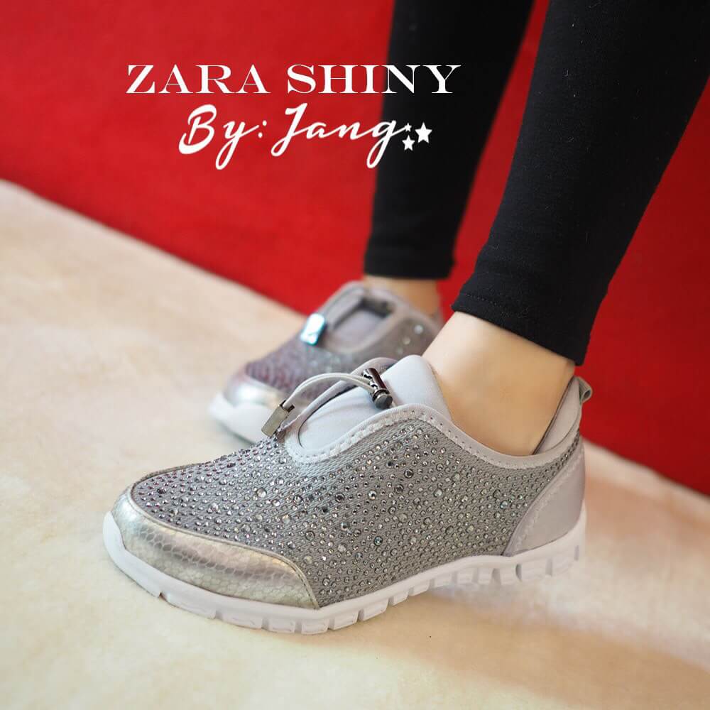 รองเท้า Zara Shiny Trainer 2015 (สีน้ำตาล)