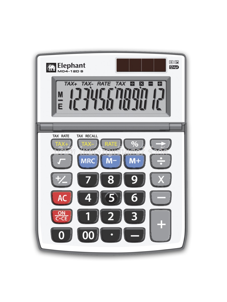 เครื่องคิดเลข ตราช้าง M04-12D S (เครื่อง)