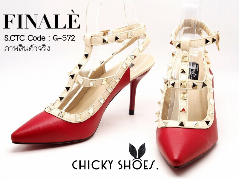 รองเท้า Valentino Ankle Straps (สีแดงสด)