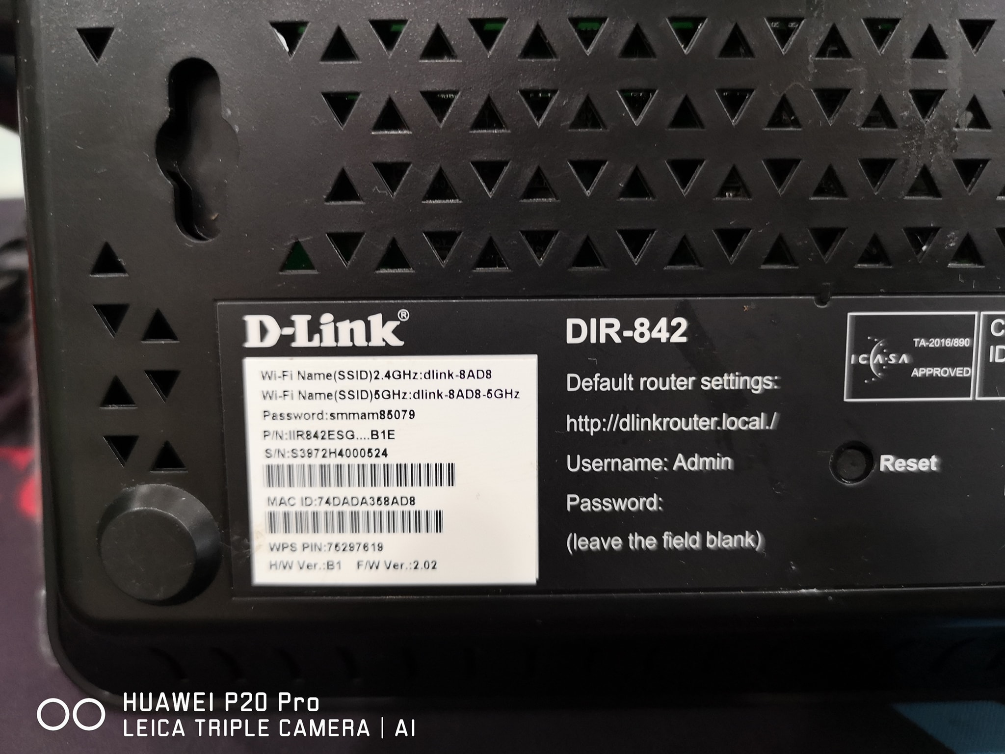 D-LINK DIR-842 Wireless AC1200 Dual Band Gigabit มือสองสภาพดีประกัน3เดือน