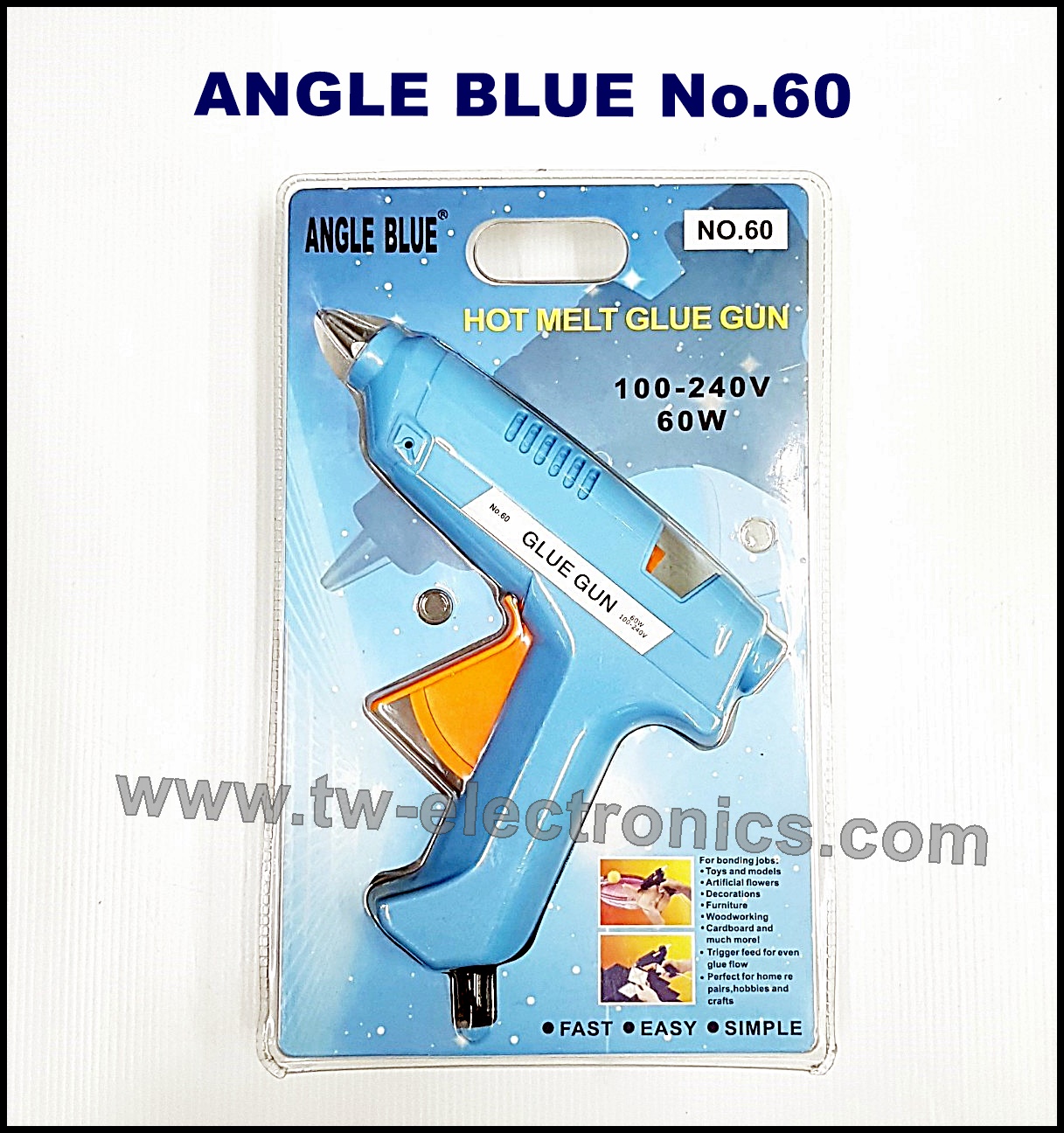 ปืนยิงกาวแท่ง (ตัวใหญ่) 60W / ANGLE BLUE No.60