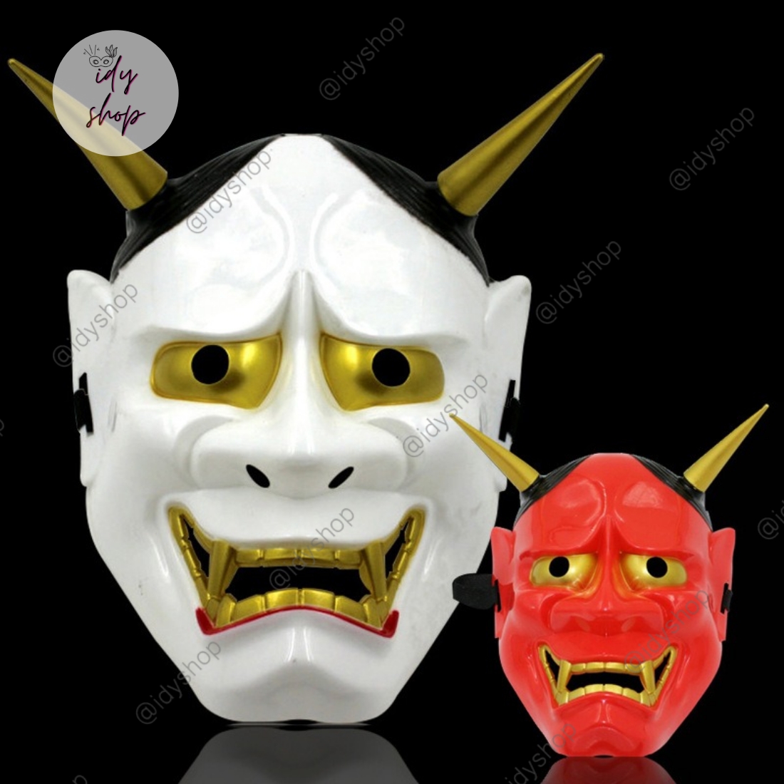 หน้ากากปีศาจญี่ปุ่น ฮันเนีย Hannya หน้ากากปาร์ตี้ หน้ากากแฟนซี หน้ากากฮาโลวีน หน้ากากผี หน้ากากคอสเพลย์ Japanese Devil Noh Hannya fancy Mask idyshop