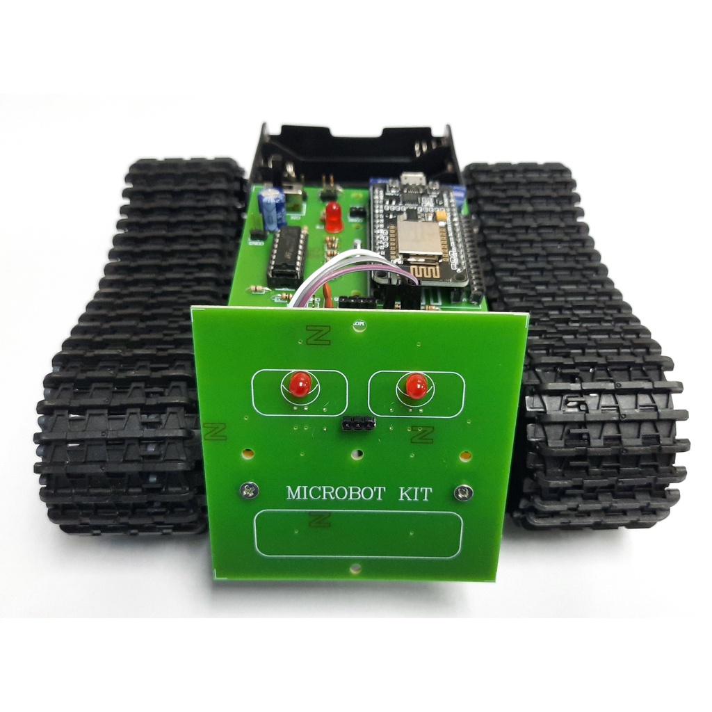 MB111 หุ่นยนต์ MICROBOT รถถังตีนตะขาบ เขียนโปรแกรมและควบคุมด้วย WiFi (ตัวถังโลหะ)