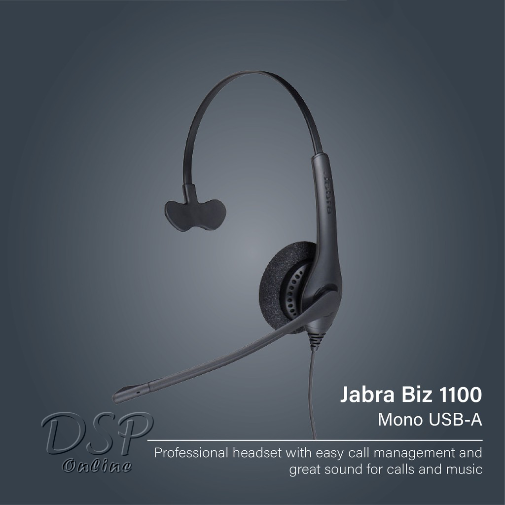 ขายถูก หูฟัง Jabra Biz 1100, Mono USB แบบหูเดียวสายต่อประเภท USB-A