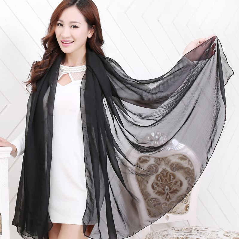 ผ้าคลุมไหล่ scarf ดำ