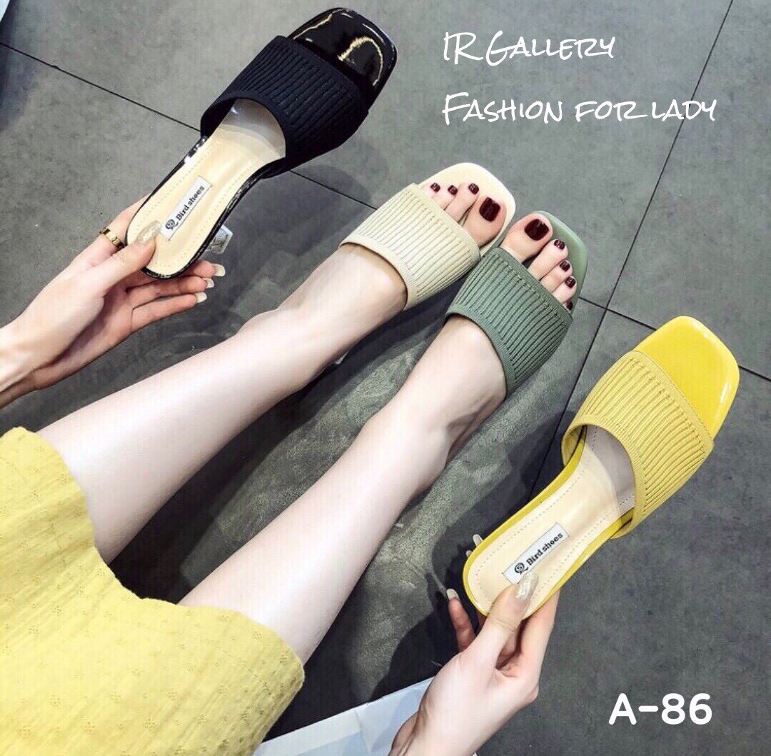 รองเท้าแตะผ้าร่องนิ่ม (สีครีม)