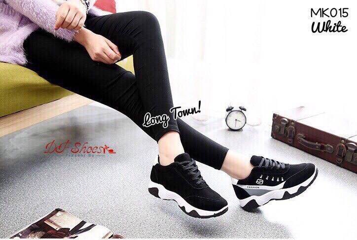 รองเท้าผ้าใบ Sport โลโก้S (สีชมพู)