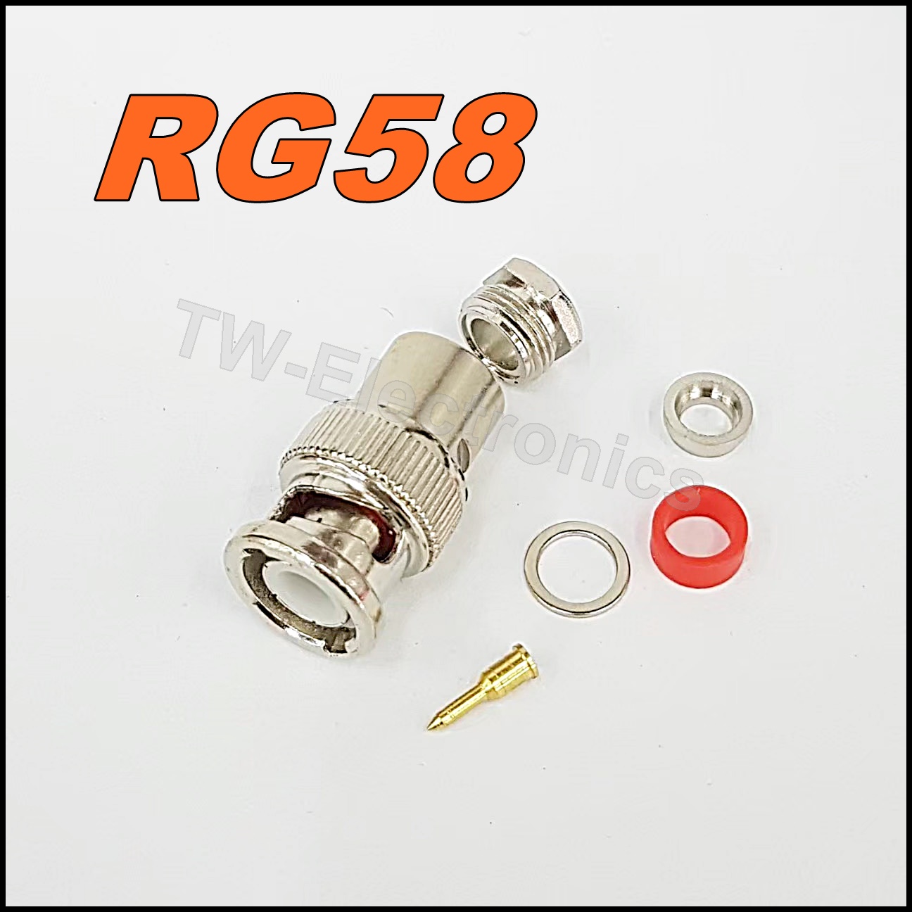 BNC ตัวผู้ RG58 แบบขัน / BNP584