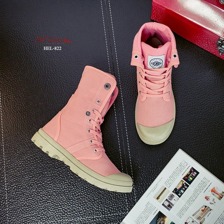 รองเท้าผ้าใบแคนวาสพับได้ (สีฟ้า)