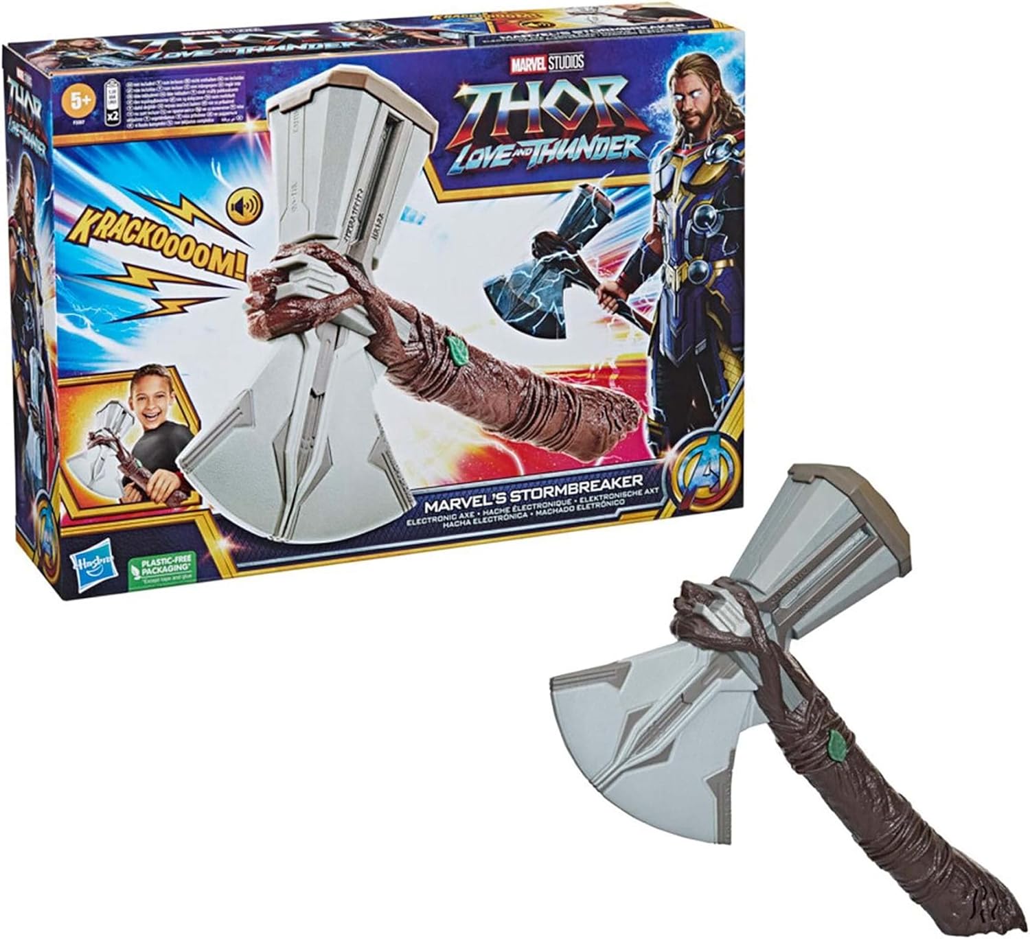 Hasbro Marvel Thor: Love and Thunder Stormbreaker Electronic Axe Roleplay Toy with SFX ฮาสโบร มาร์เวล ธอร์ เลิฟ แอนด์ ธันเดอร์ สตอร์มเบรคเกอร์ มีเสียงซาวน์เอฟเฟ็ก ลิขสิทธิ์แท้