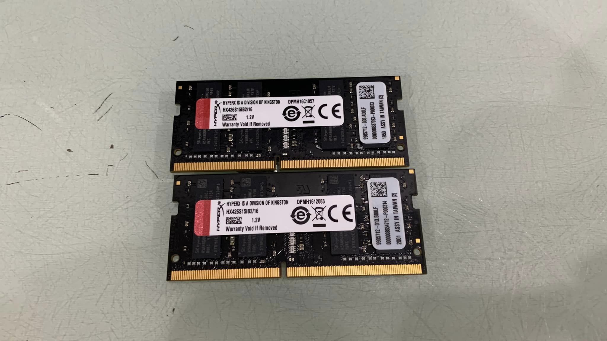 16GB. DDR4 Notebook KINGSTON HX426S15IB2/16 สภาพของใหม่ ประกันเท่าของใหม่