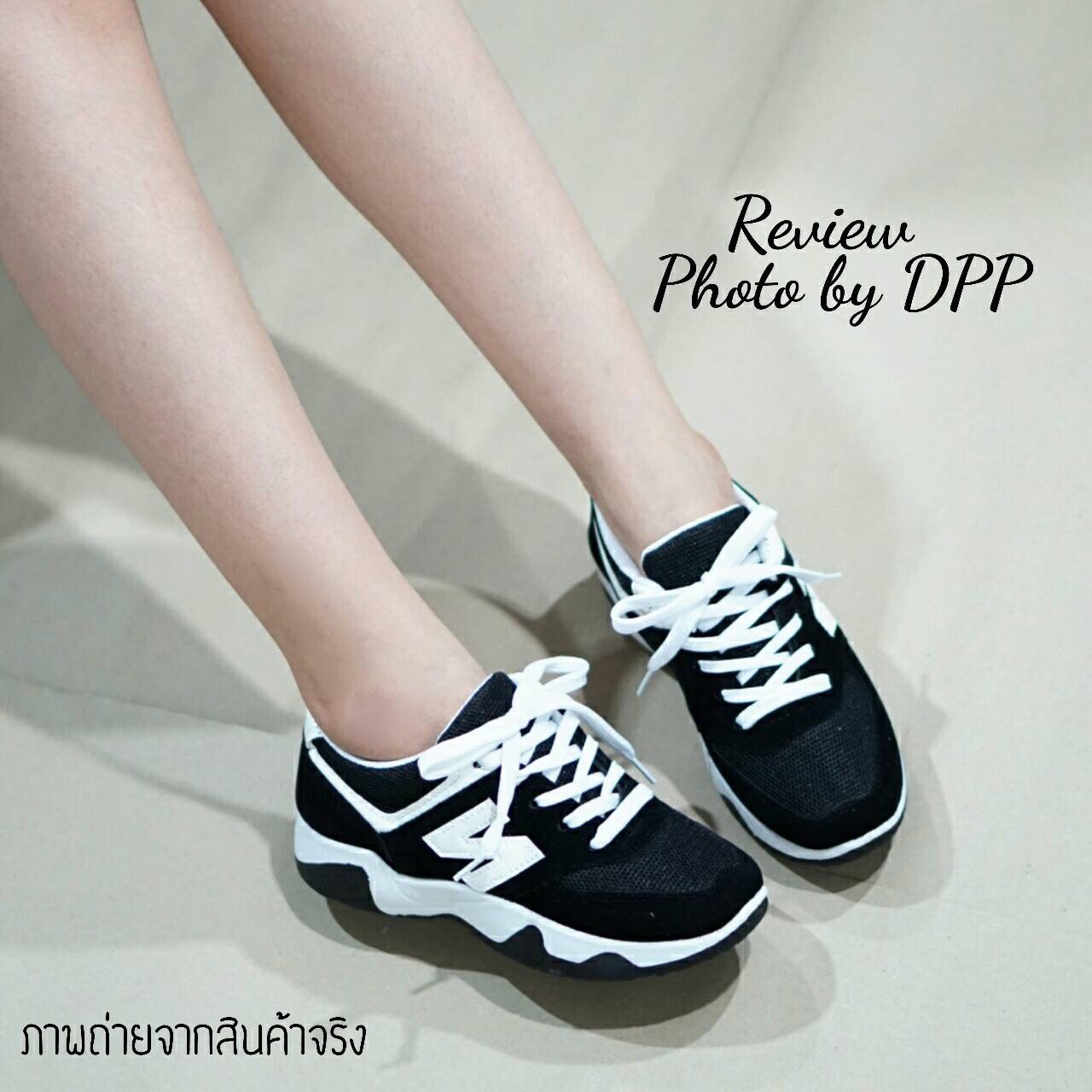 รองเท้า Style New Balance สีทูโทน (ดำ)