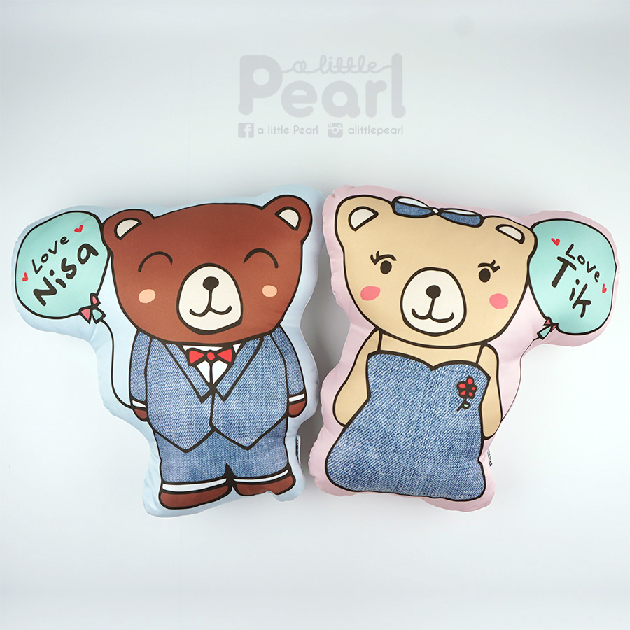 หมอนสั่งทำใส่ชื่อ ลายหมี - Teddy