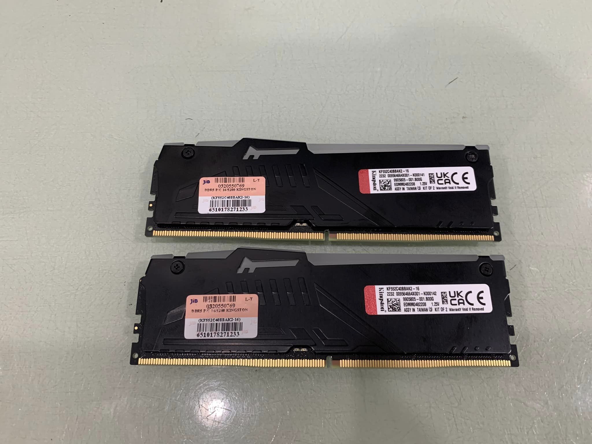 16GB (8GBx2) DDR5 5200MHz RAM KINGSTON FURY BEAST DDR5 RGB (BLACK) (KF552C40BBAK2-16)