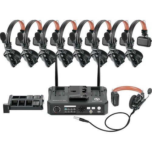 Hollyland Solidcom C1 Pro-8S With Hub Full-Duplex ENC Wireless Intercom System with 8 Headsets (1.9 GHz)