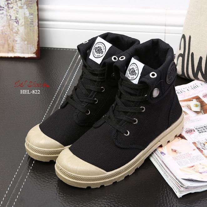 รองเท้าผ้าใบแคนวาสพับได้ (สีฟ้า)