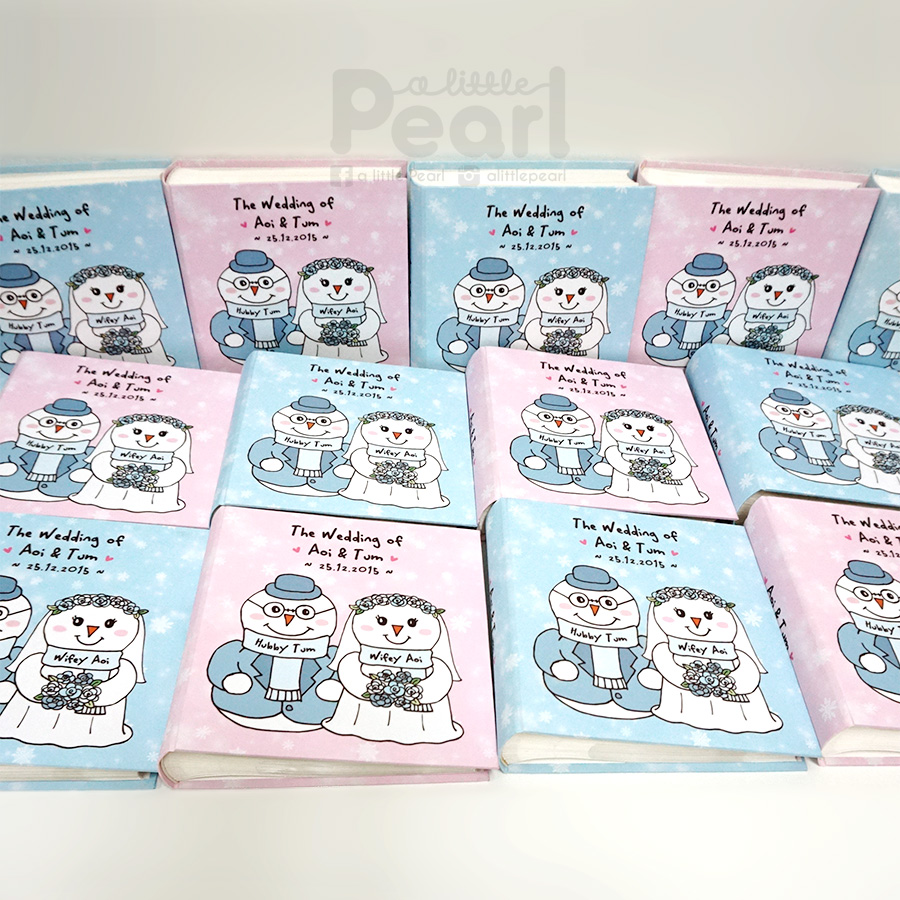 อัลบั้มสั่งทำใส่ชื่อ ลาย Bride&Groom Snowman