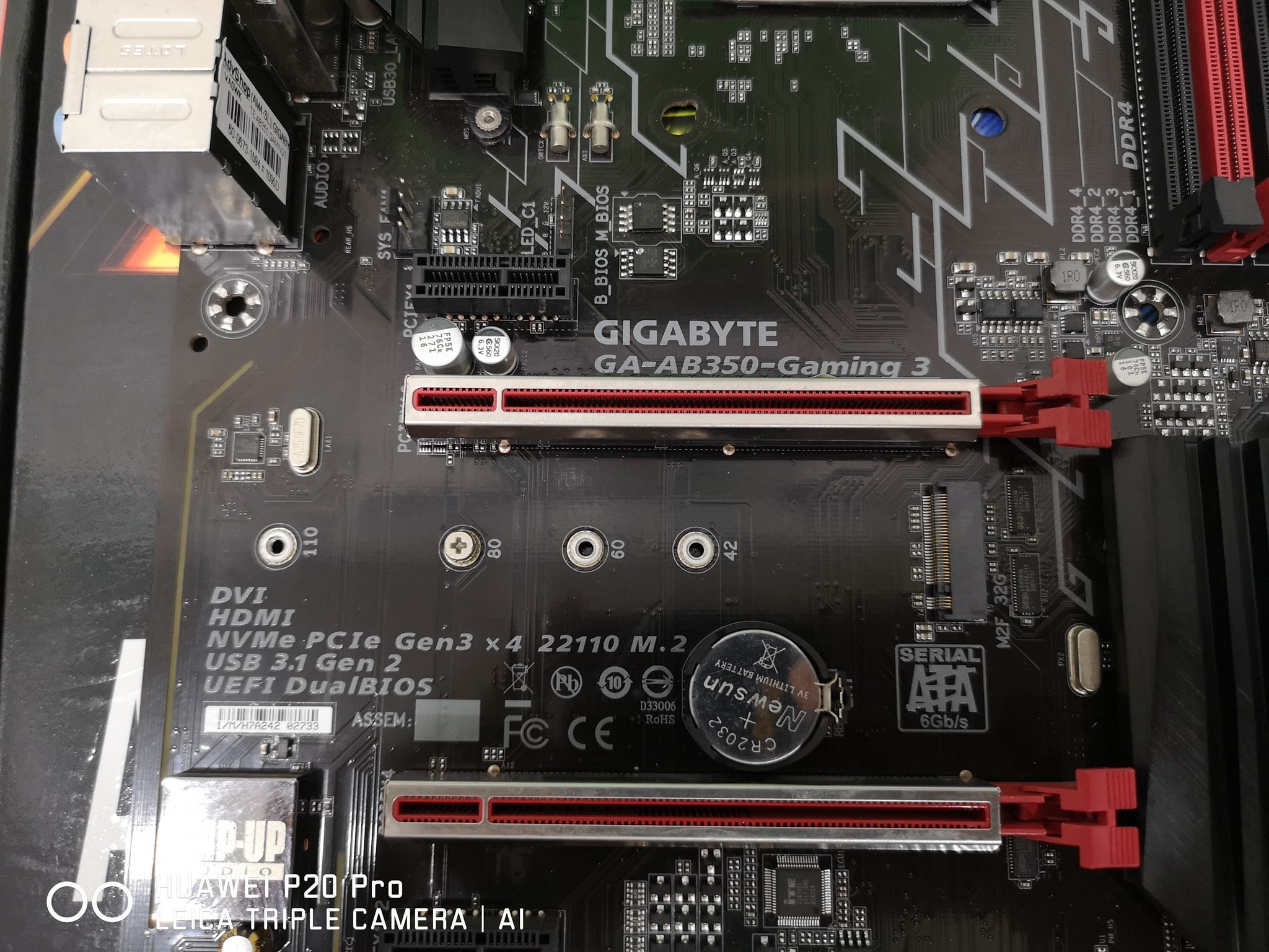GIGABYTE GA-AB350-GAMING3 AM4 มือสอง สภาพดีๆ ไม่มีขายึดพัดลม