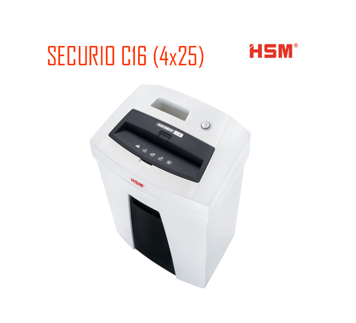 ขายถูก เครื่องทำลายเอกสาร HSM Securio C16 (4x25) 5-6 แผ่น ตัดเป็นชิ้น