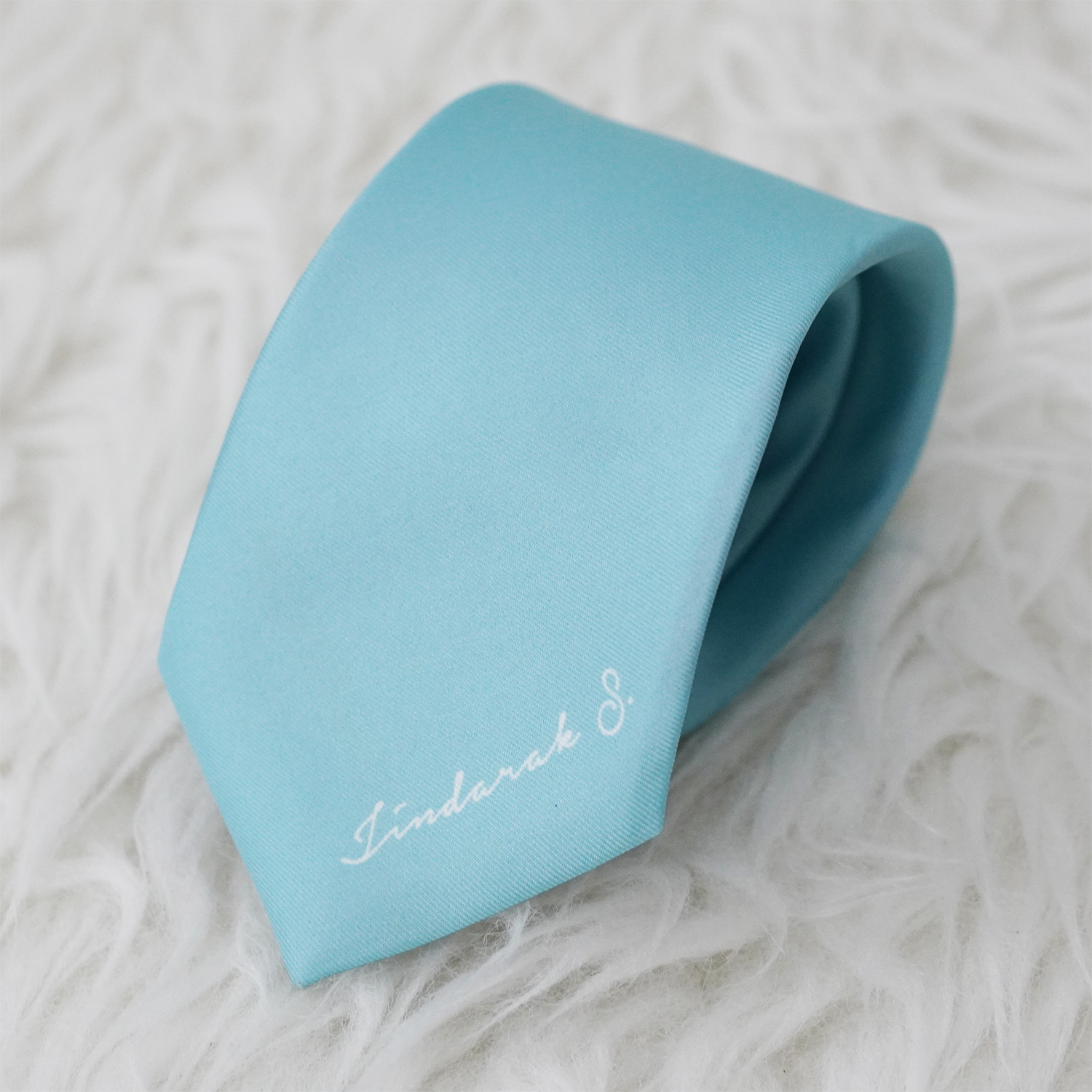 เนคไท สั่งทำใส่ชื่อ ขนาด 3" - Minimal - Turquoise