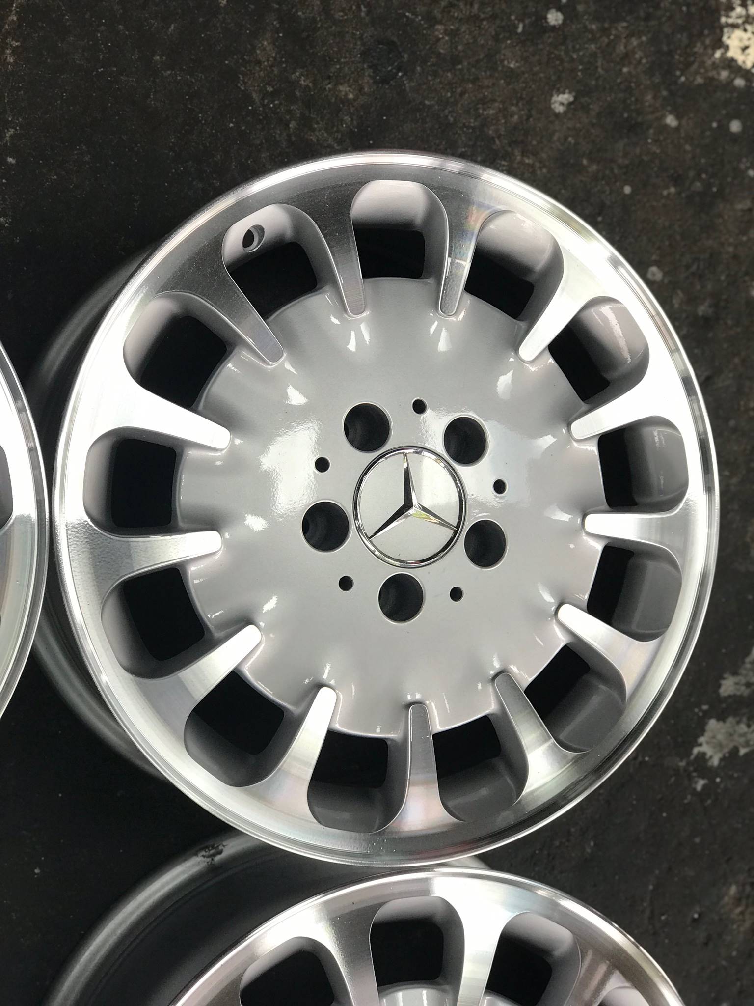 ล้อเบนซ์ ฝาเบียร์ 16 นิ้ว สภาพสวยเหมือใหม่เก๊บสีแล้ว