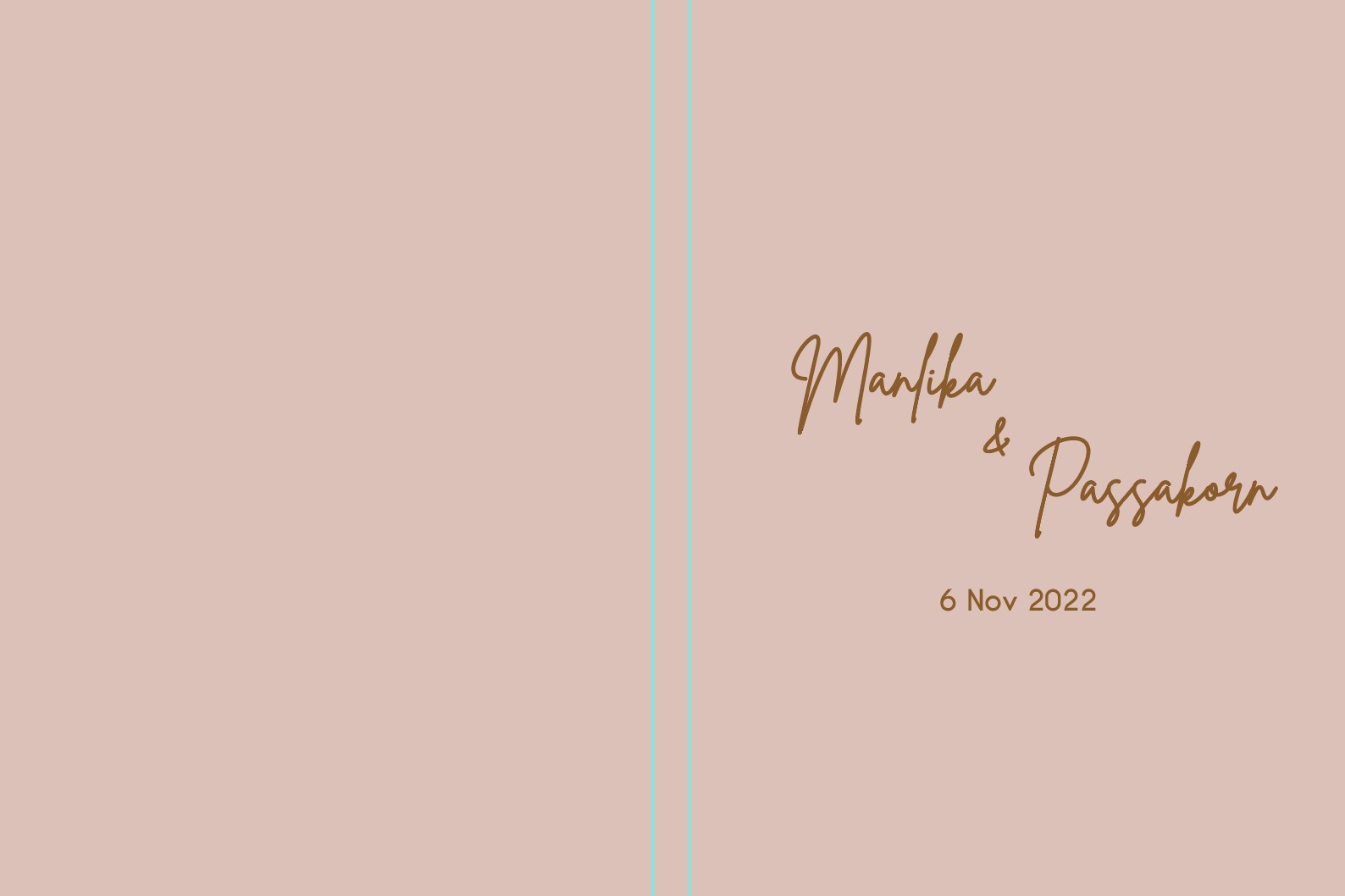 แฟ้มทะเบียนสมรส/สูติบัตร สั่งทำใส่ข้อความ ลาย Minimal - Nude