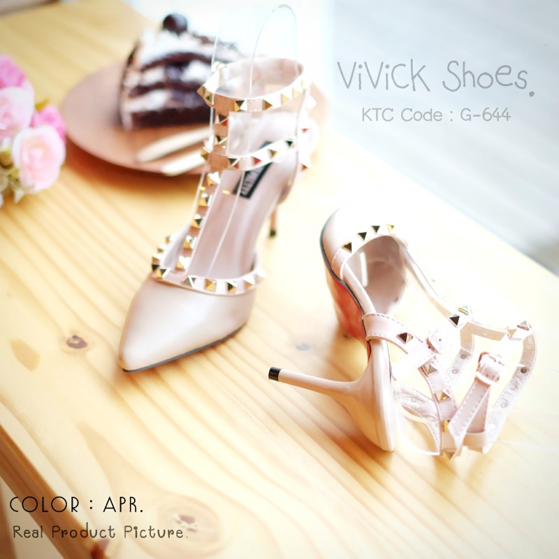 รองเท้า Valentino T-Straps หนังด้าน (สีดำ)