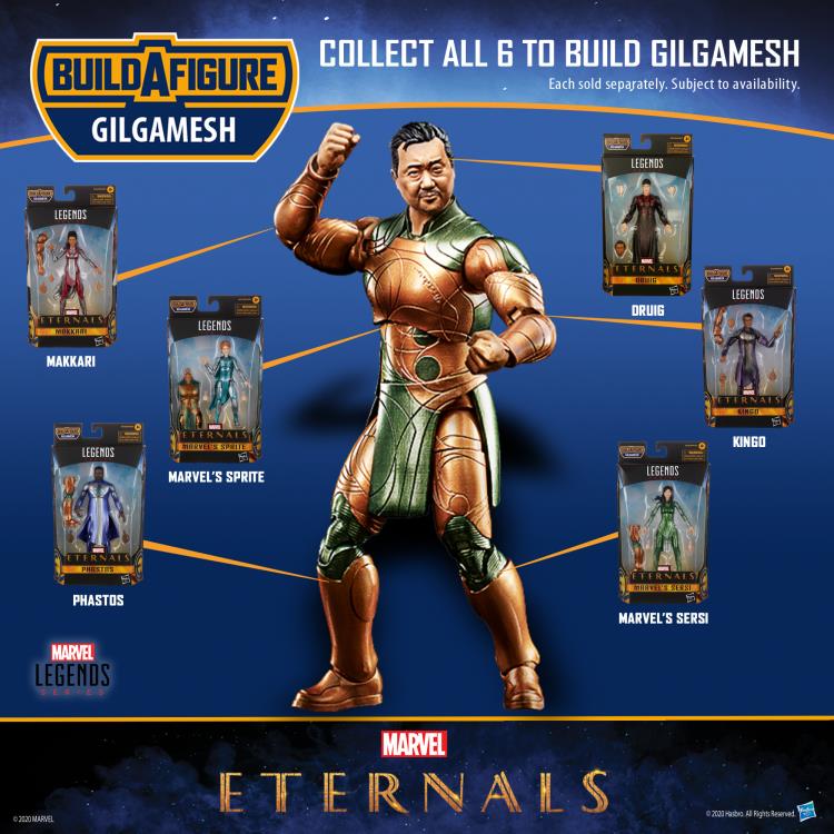 Hasbro Marvel Legends Series Eternals Set of 7 (Gilgamesh BAF) 6-inch Scale Figure ฮาสโบร มาร์เวล เลเจนด์ ซีรี่ย์ส อีเทอนอลส์ ครบเซ็ต7ตัว พร้อม BAF กิลกาเมช ลิขสิทธิ์แท้