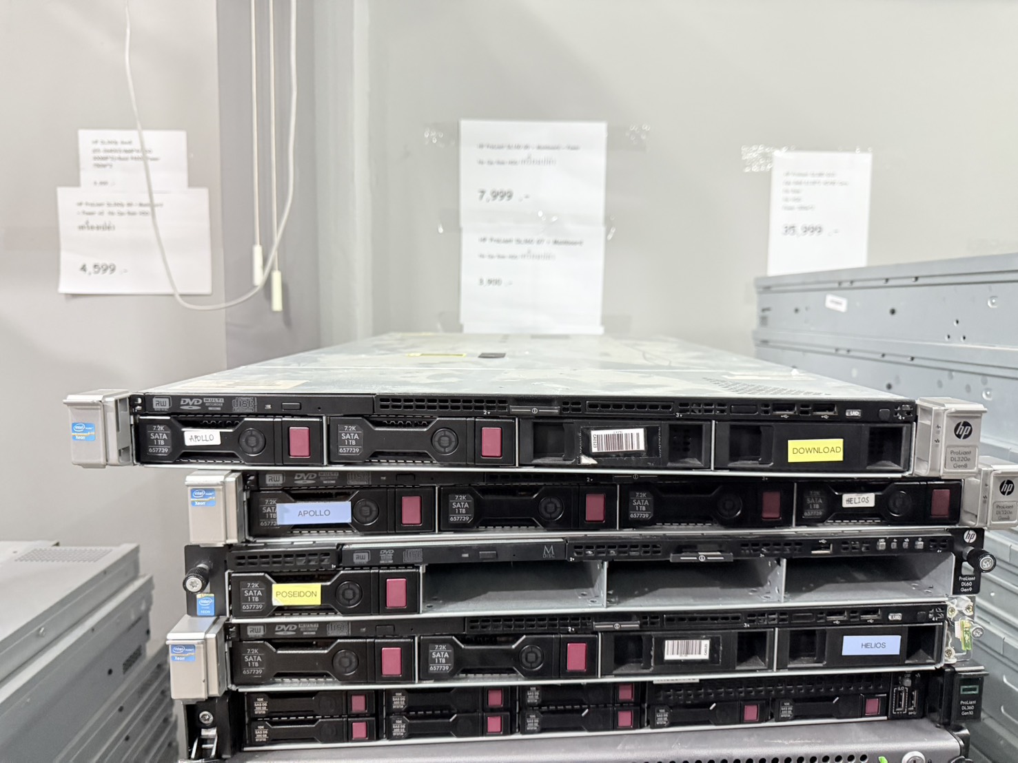 Server HP Proliant DL320E Gen8 CPU E3-1240v2 Ram 8 GB HDD 1TB x2 Power x1