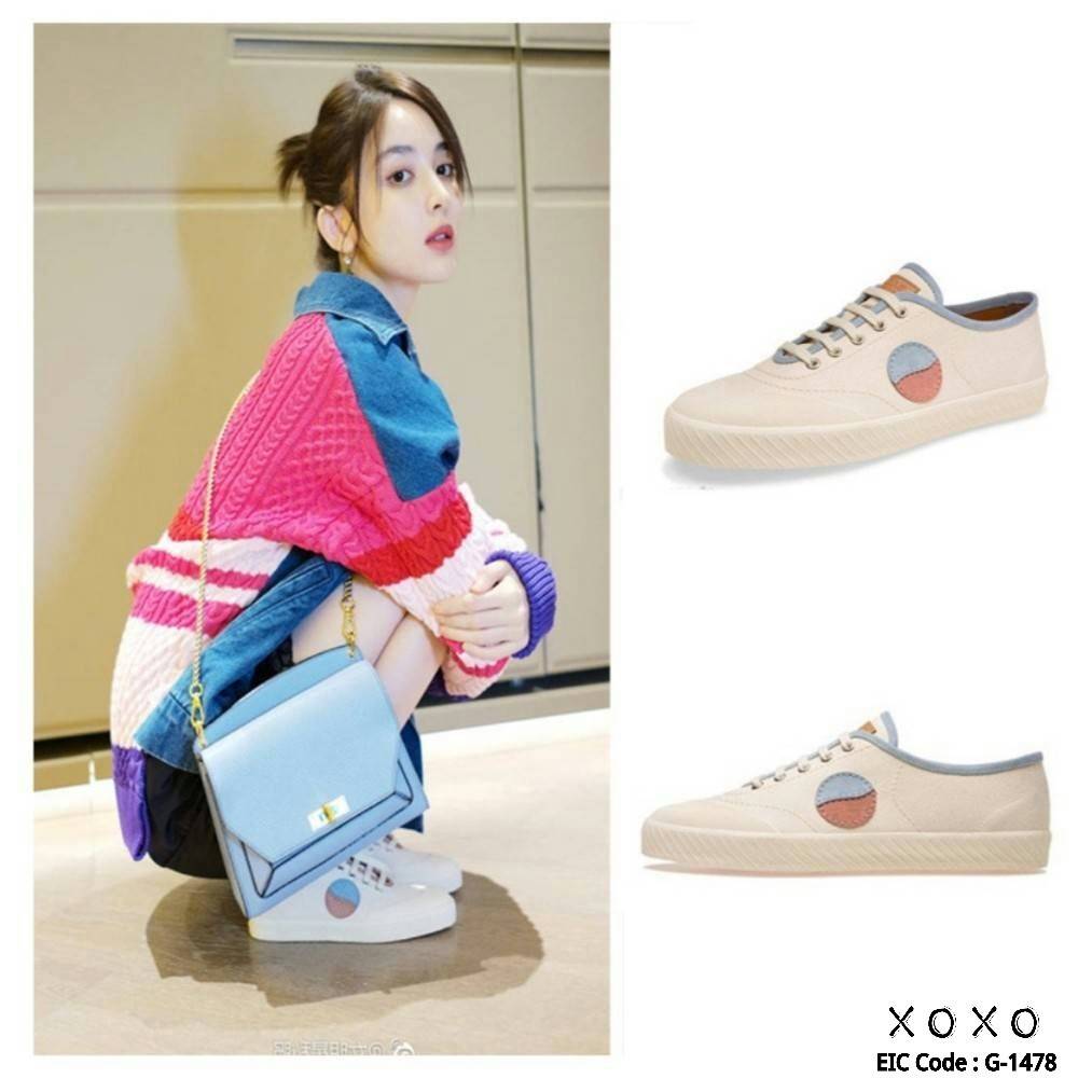 รองเท้าผ้าใบแฟชั่น Style Bally (สีขาว)