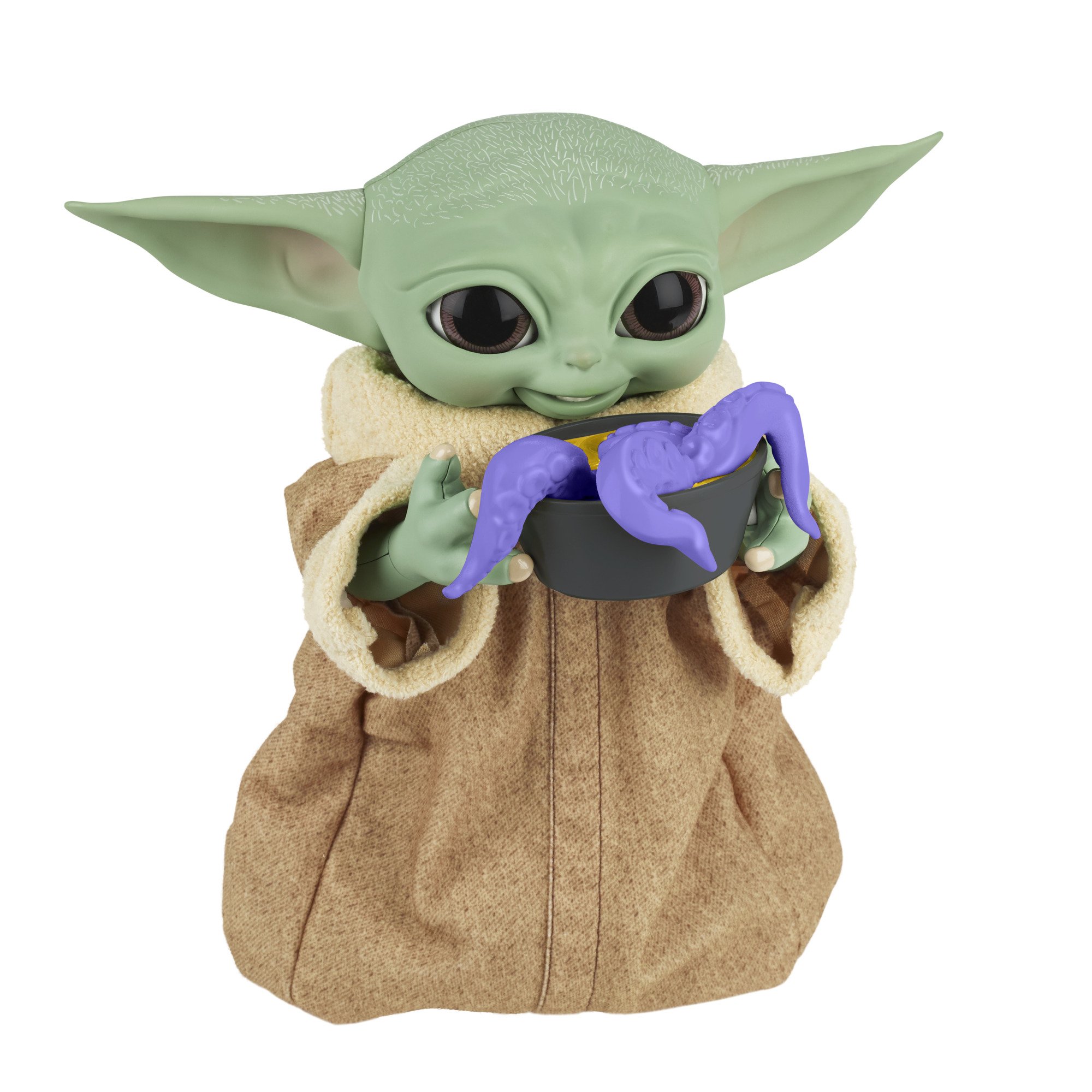Hasbro Star Wars The Mandalorian Galactic Snackin’ Grogu Baby Yoda The Child Animatronic Edition Toy Figure ฮาสโบร สตาร์ วอร์ส แมนดาโรเลี่ยน หุ่นโมเดลฟิกเกอร์ เบบี้ โยดา แกแลคติค สแน็คกิ้ง โกรกู ขนาด 9 นิ้ว มีเสียงและท่าทาง 40 แบบ ขยับได้ ป้อนอาหารได้