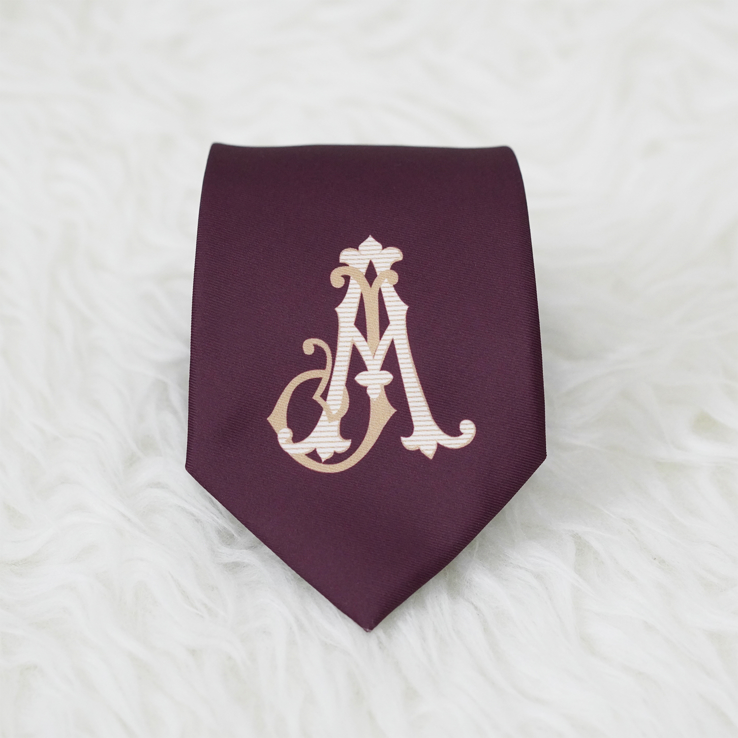 เนคไท สั่งทำใส่โลโก้ ขนาด 3.5" - Burgundy