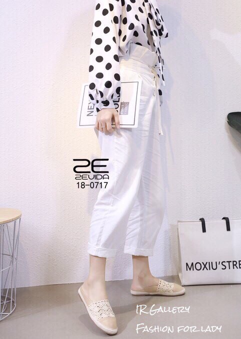 รองเท้าลูกไม้เปิดส้นแบบสวม (สีเทา)