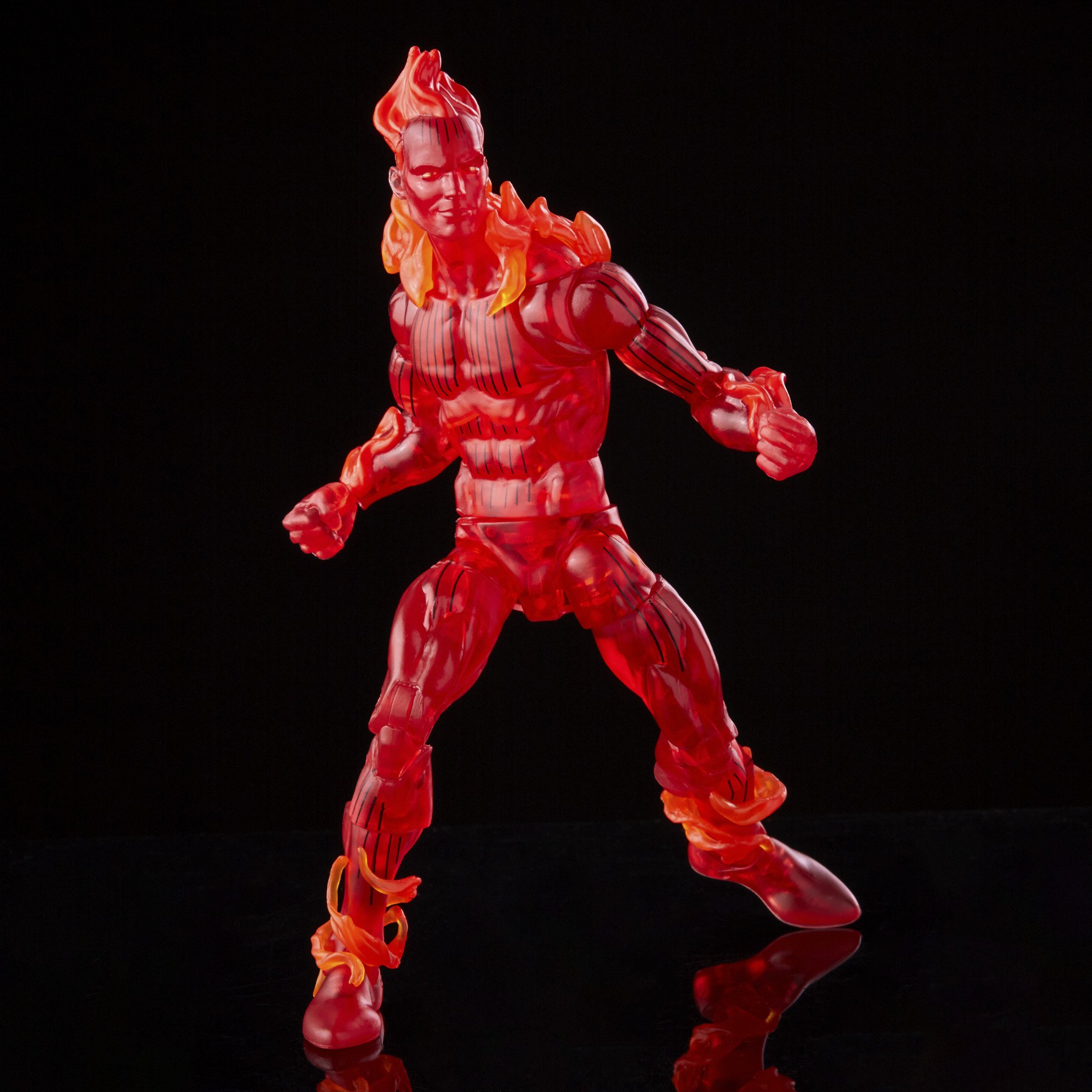 Hasbro Marvel Legends Series Retro Fantastic Four The Human Torch 6-Inch Action Figure ฮาสโบร มาร์เวล เลเจนด์ แฟนแทสติก โฟร์ หุ่นโมเดลฟิกเกอร์ ฮิวแมน ทอร์ช ขนาด 6 นิ้ว ลิขสิทธิ์แท้