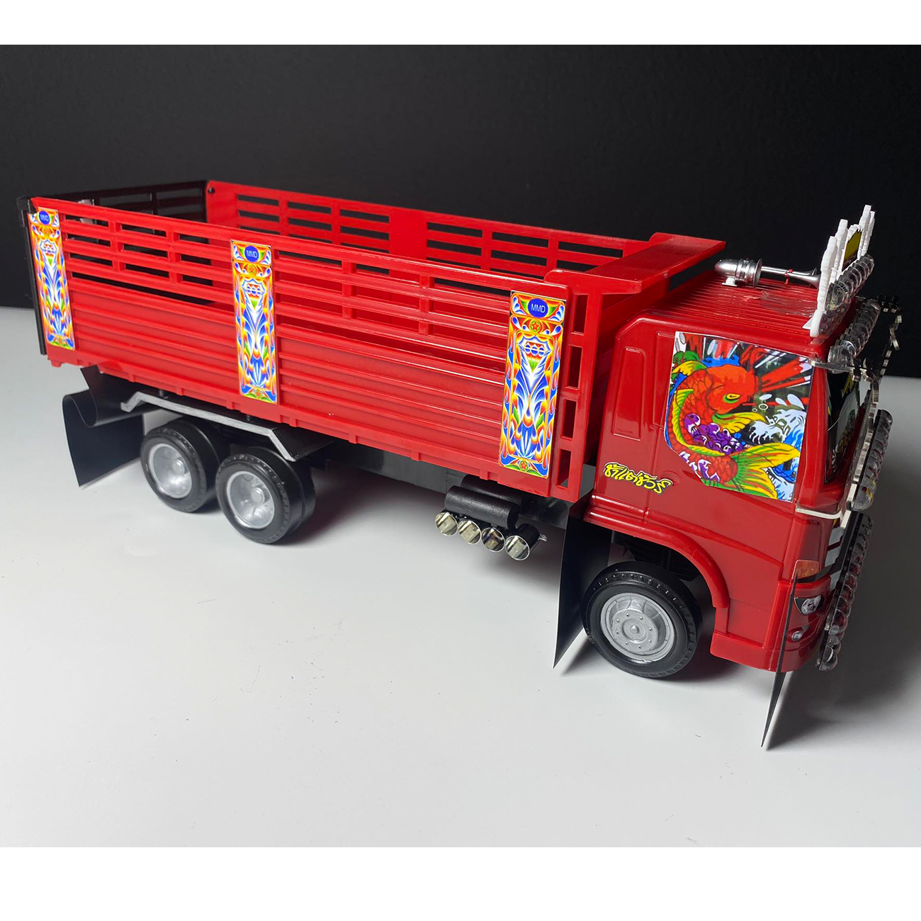 รถดั้มแต่งสีแดง รถสิบล้อโมเดลแต่ง 1/24 #หม่ำโมเดลรถบรรทุก toy for boy รถบรรทุกของเล่น