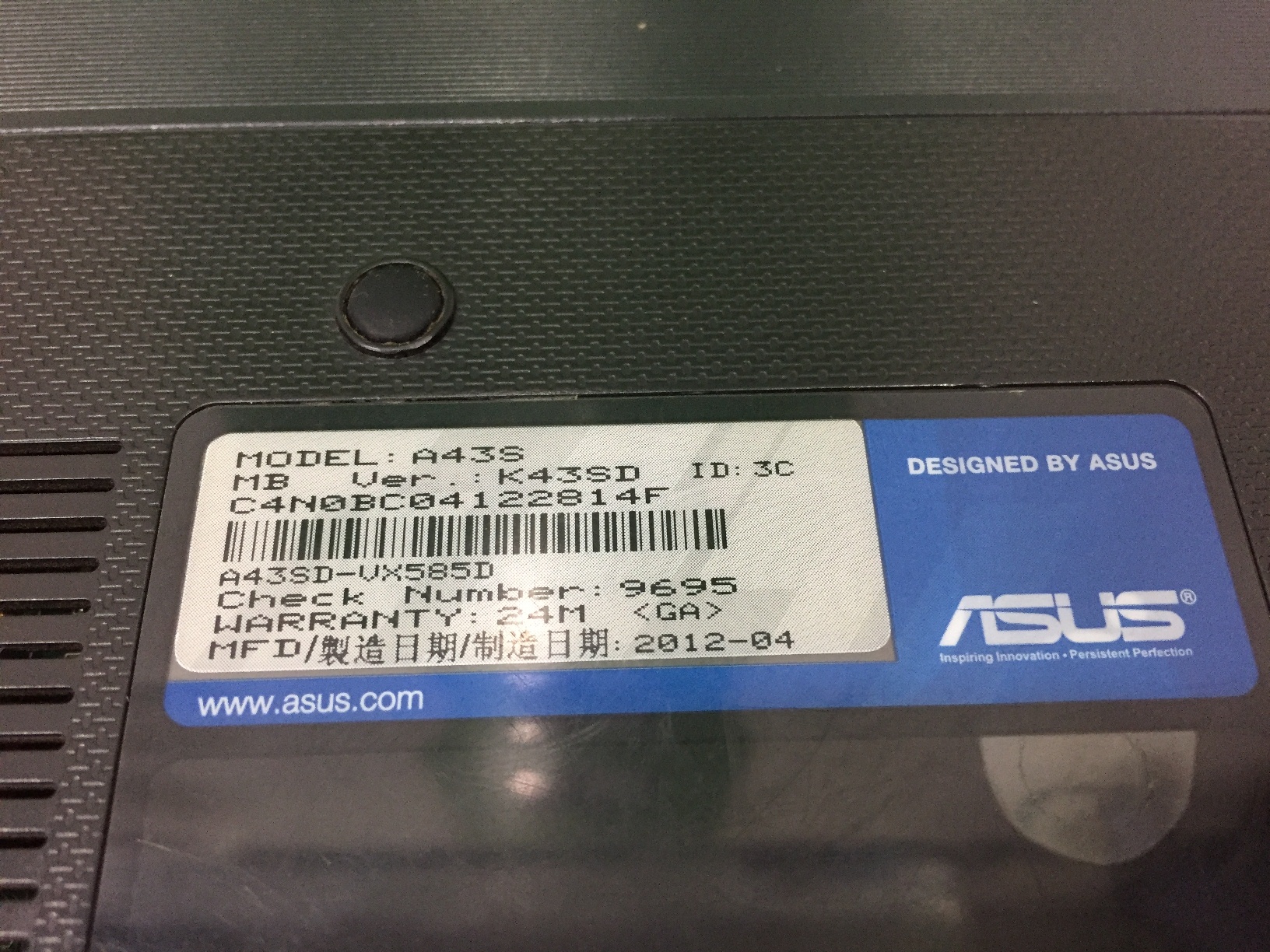 ASUS A43SV VX157D